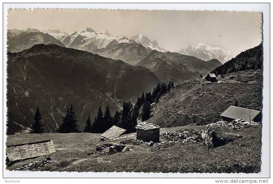 Cpsm LA CREUSAZ S/ SALVAN Chaine Du Mont Blanc - Ed Deriaz 1092 ACF 3 10 1939 - Salvan