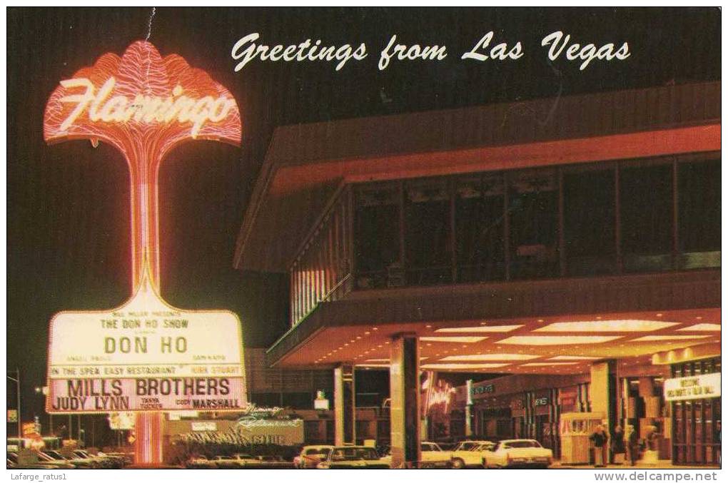 FLAMINGO HOTEL LAS VEGAS TIMBRE AU DOS - Las Vegas