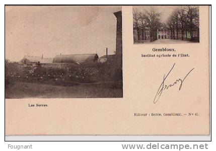 BELGIQUE:Gembloux:1906:Institut Agricole De L'Etat.+ Les Serres.Editeur:Berce,Gembloux N°41.Bon état. - Gembloux