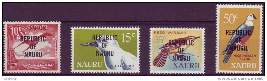 (240 A) Enkel De Vogels Uit Deze Reeks  Rep- Nauru Frigat Bird Tern Pigeon Marked - Other & Unclassified