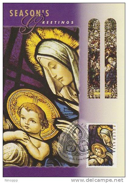 Australia-1995 Christmas -Madonna And Child Maximum Card - Christmas