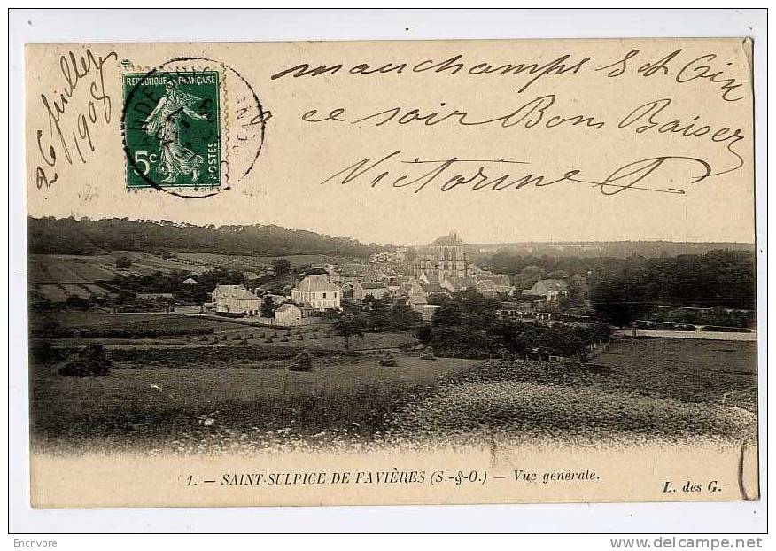 Cpa SAINT SULPICE DE FAVIERES Vue Generale - L Des G N°1 - Saint Sulpice De Favieres