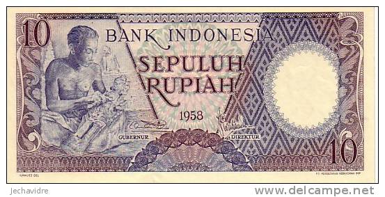 INDONESIE  10 Rupiah  Daté De 1958   Pick 56    ***** BILLET  NEUF ***** - Indonesien