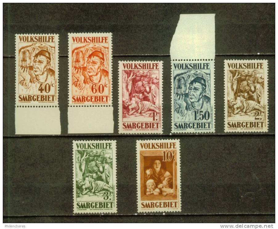 SARRE N° 141 à 147 ** Superbe - Cote 520 Euros - Unused Stamps