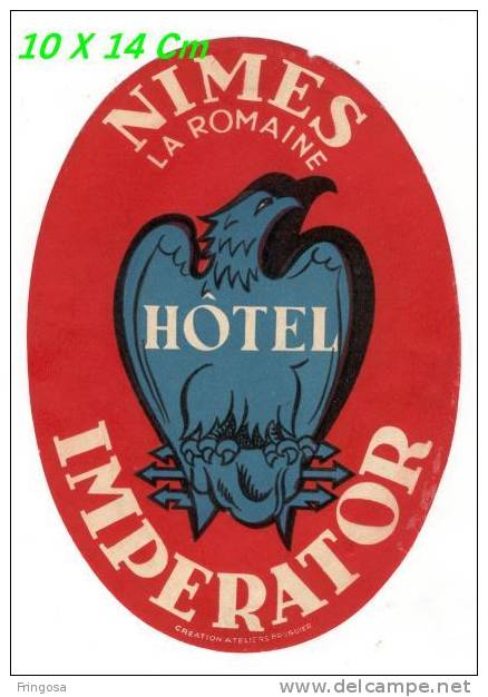 Luggage Label  - Imperator Hotel - Nimes : Caixa # 8 - Hotel Labels