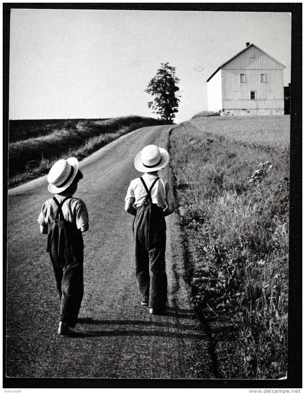 Lancaster - Two Amish Boys 1962 - Photograph By George A.Tice - BAck Is Not Written - - Lancaster