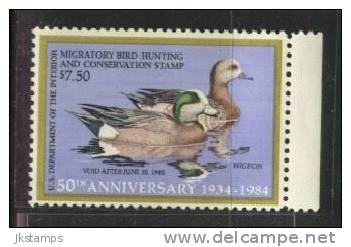 #RW51 US Duck Stamp MNH - PHABULOUS Pair Of Wigeon Ducks - Duck Stamps