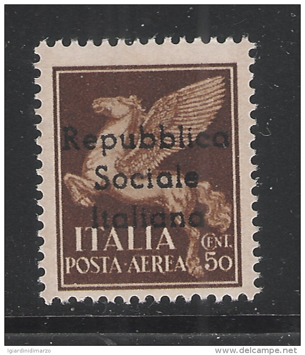 ITALIA R.S.I. - TERAMO - 1944: Valore Nuovo Stl Da 50 C. Di P.A. Con Soprastampa - In Ottime Condizioni. - Emissions Locales/autonomes