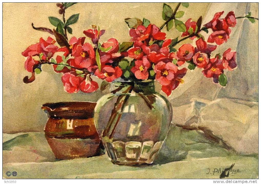 CA - FLEURS - Vase De Fleurs Roses - 1940 - Autres & Non Classés