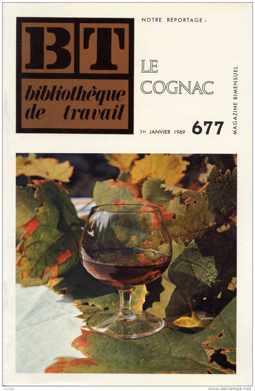 BT N°677 (1969) : Le Cognac. Bibliothèque De Travail. Freinet. Autre Reportage : Le Queen Elizabeth 2 - Cuisine & Vins
