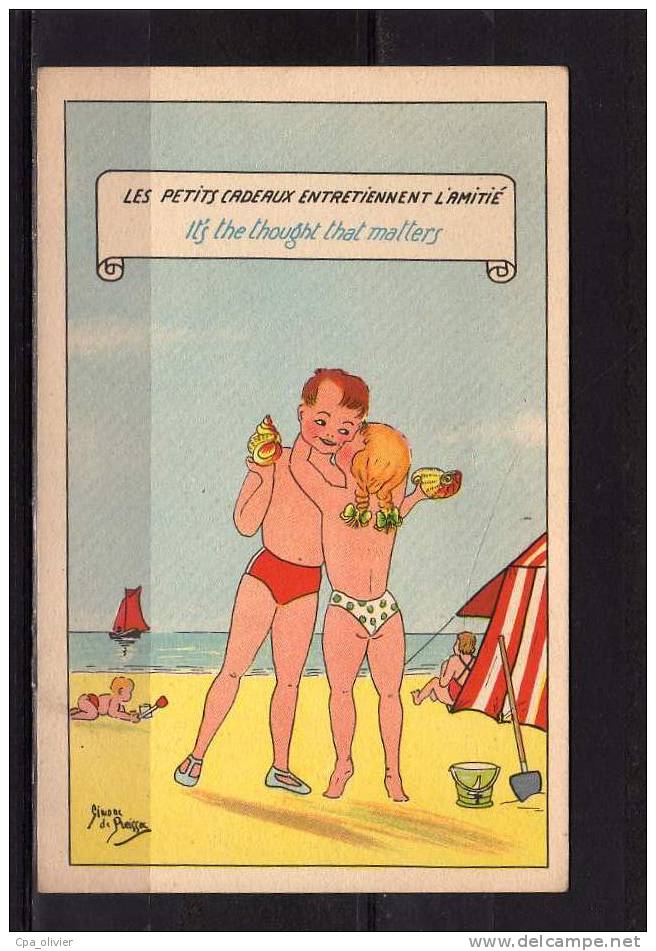 TH Illustrateur, Preissac, Proverbes, Les Petits Cadeaux Entretiennent L'amitié, Enfants, Plage, Ed Jipé 17, 193? - Preissac