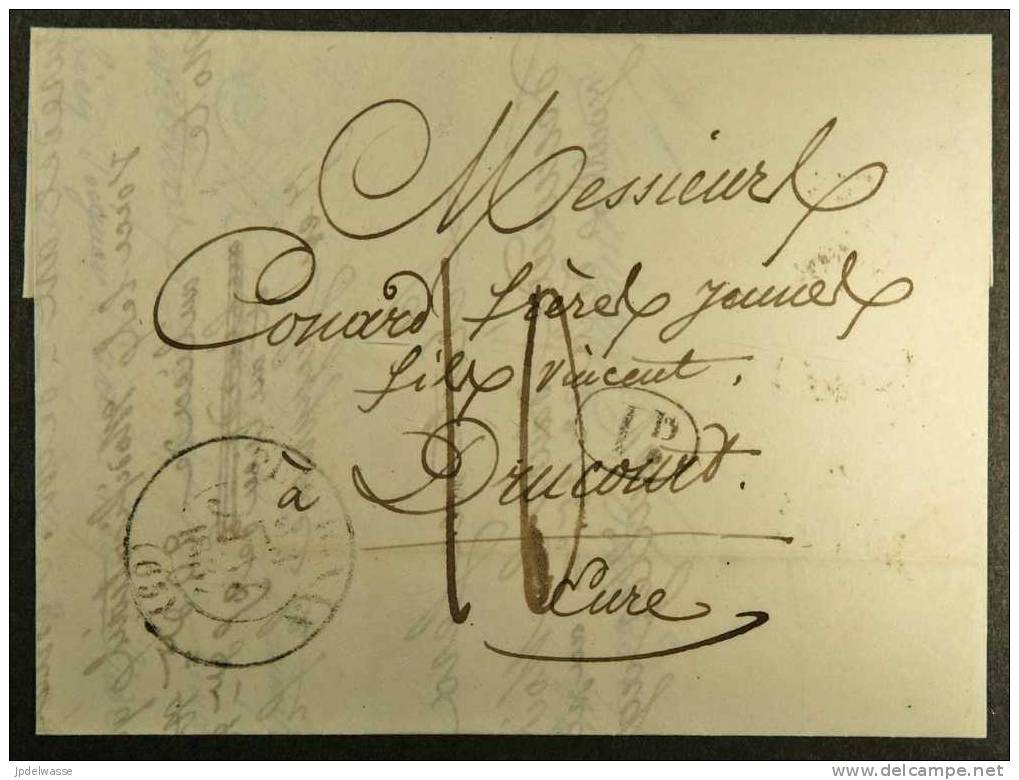 Pli De Perpignan à Drucourt Le 23/1/1837 - 1801-1848: Précurseurs XIX