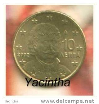 @Y@  Griekenland  10  Cent     2002  UNC - Grèce