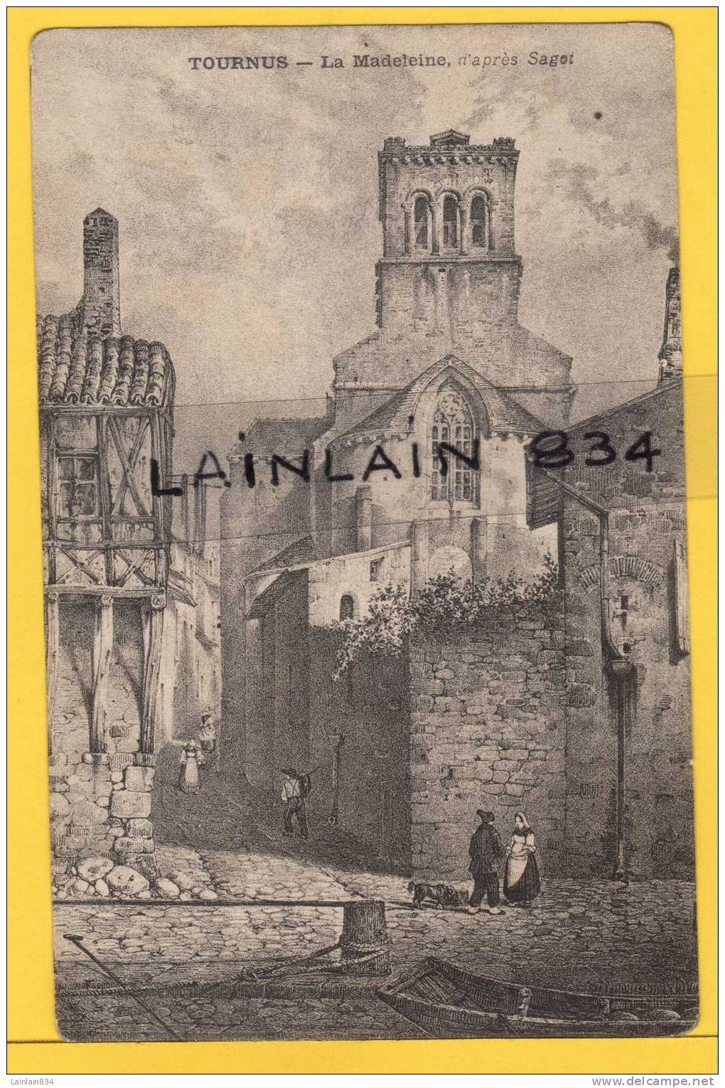 - TOURNUS - La Madeleine -   D'après Saget, écrite, Cachets, Charmante, Timbre, Bon état. - Sonstige & Ohne Zuordnung