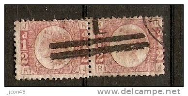 Great Britain 1858-70  QV  1/2d  (o)  R-J/R-K, Plate 12 - Gebruikt