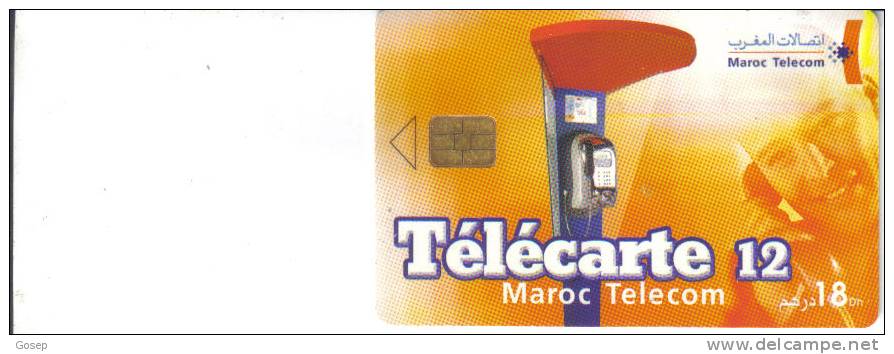 Marocco-telecarte 12-used Card+1card Prepiad Free - Morocco