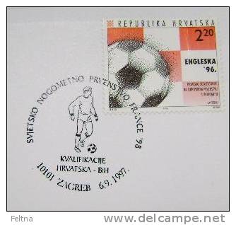 1997 CROATIA CANCELATION FOR QUALIFICATION MATCH FOR 1998 WORLD CUP CROATIA - BOSNIA BOSNA SOCCER FOOTBALL FUSSBALL - 1998 – France