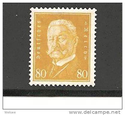 Mi.Nr.437++/ 1930 Hindenburg 80 Pfg.** - Ungebraucht