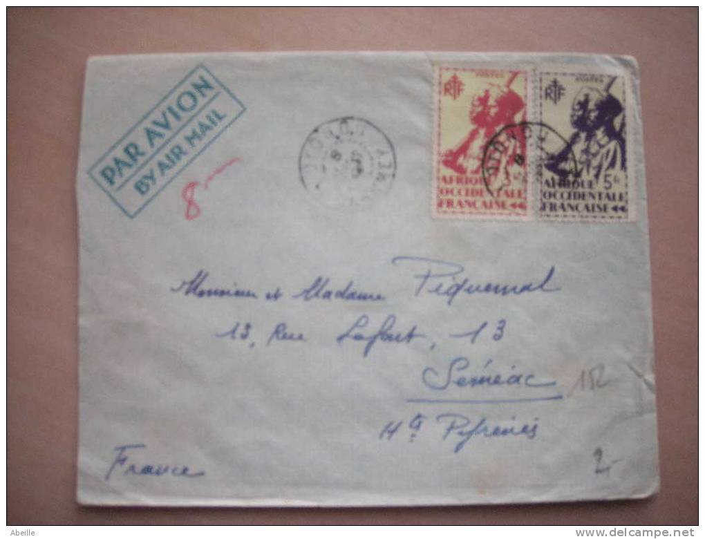 16/152  LETTRE   DAHOMEY   TIMBRES AOF - Covers & Documents