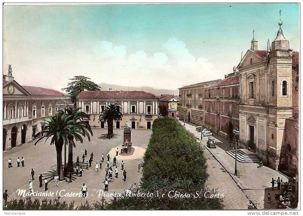 MARCIANISE  (  Caserta  )  -  Piazza Umberto I° E Chiesa S. Carlo - Caserta