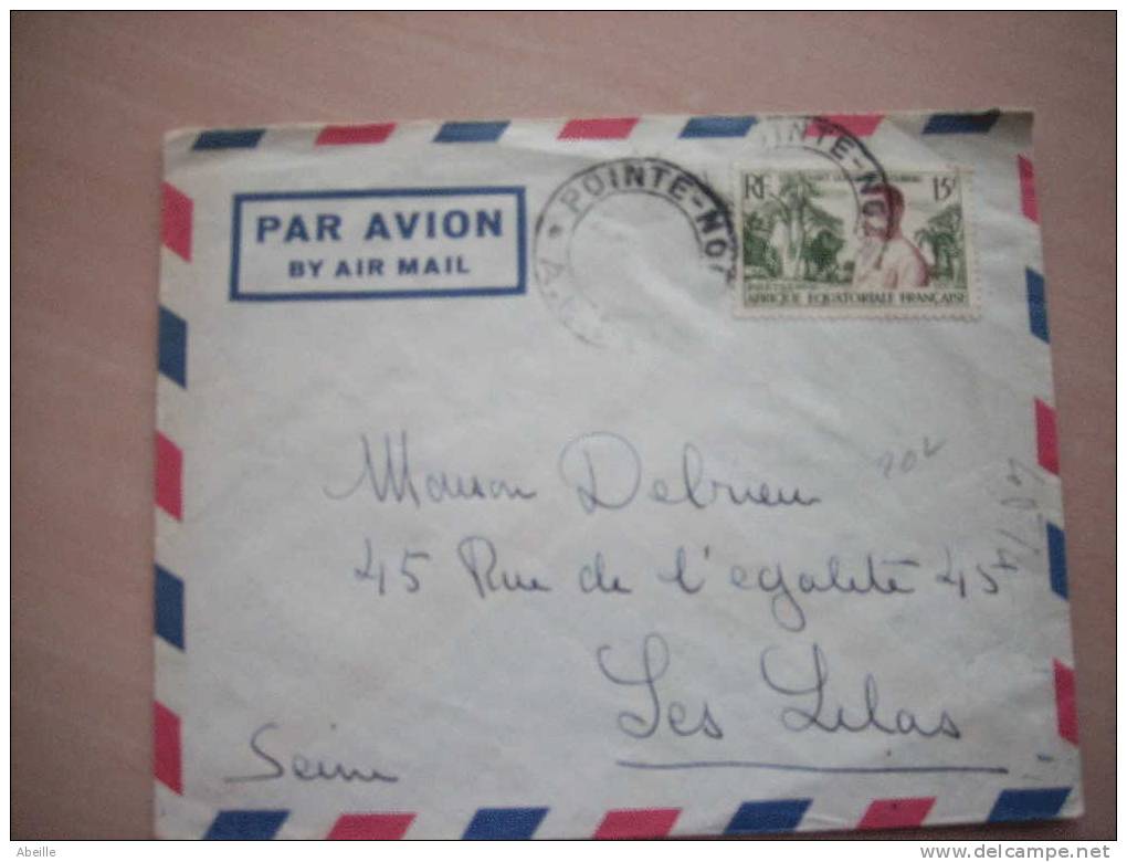 16/202   LETTRE  POINTE NOIRE - Storia Postale