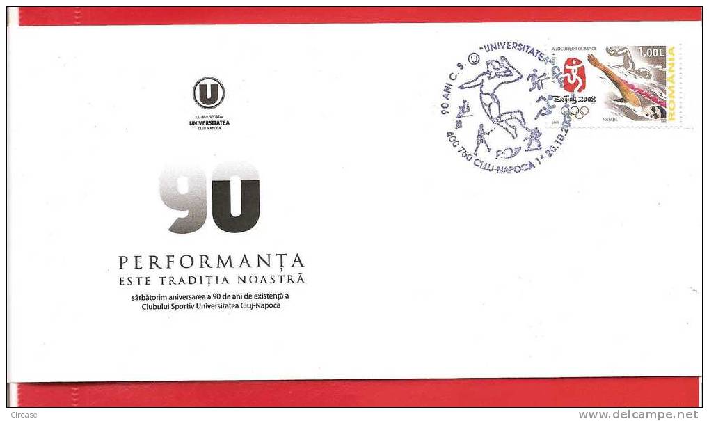 ROMANIA 2009 Cover 90 YEARS CLUB UNIVERSITY CLUJ. Volley Ball - Volley-Ball