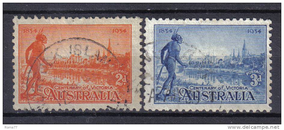 AUS94A - AUSTRALIA  1934,  Yvert N. 94 E 95 - Usados