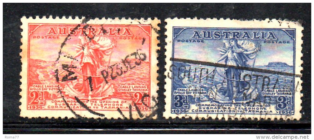 AUS105A - AUSTRALIA  1935,  Yvert Serie N. 105/106  Poco Freschi - Gebraucht