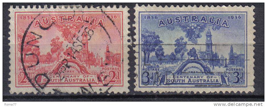 AUS107 - AUSTRALIA  1936,  Yvert N. 107 + 108  Usati - Gebruikt