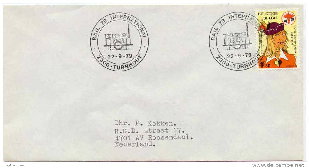 Belgium Cover Special Pictorial Handstamp RAILWAY LOCOMOTIVE, Turnhout 22-9-1979 - Treinen