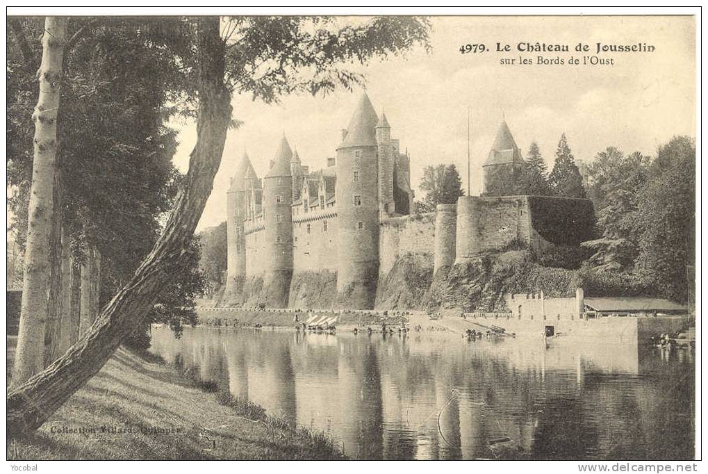 Cp , 56 , JOSSELIN , Le Château , Sur Les Bords De L'Oust - Josselin