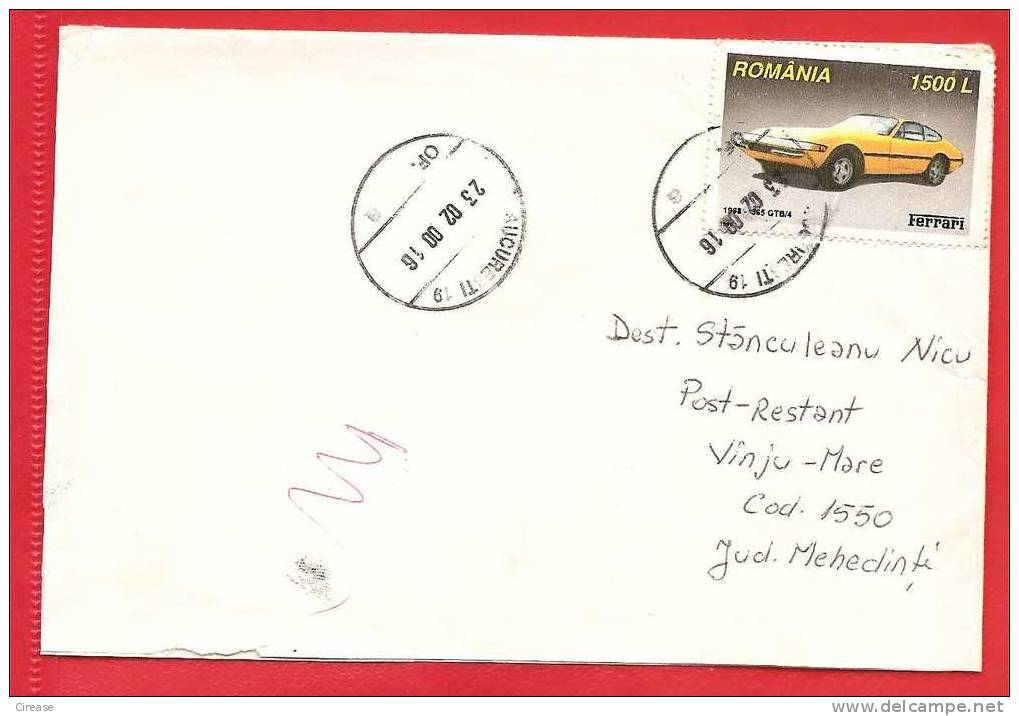 ROMANIA 2000 Cover Car Ferrari - Other (Earth)