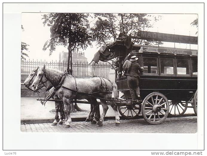 PARIS 1900 -  Le MADELEINE BASTILLE  - N° 32   - Carte Moderne Glacée - Transport Urbain En Surface