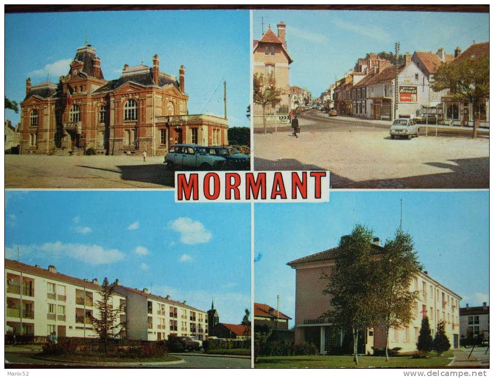 77 - MORMANT - La Mairie, La Rue De Paris, Les HLM Et La Gendarmerie. Multivues - Mormant