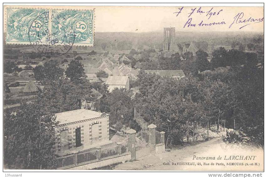 Carte Postale Ancienne Larchant - Panorama - Larchant