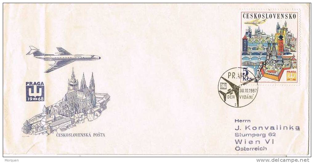 Carta PRAGA (Checoslovaquia)  1967.  Dia De Las Vistas De Praga - Storia Postale