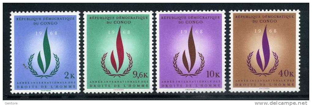REPUBLIC Of CONGO 1968 Human Rigth Cpl Set Of 4 Yvert Cat. N° 676/79  Absolutely Perfect MNH ** - Nuevas/fijasellos