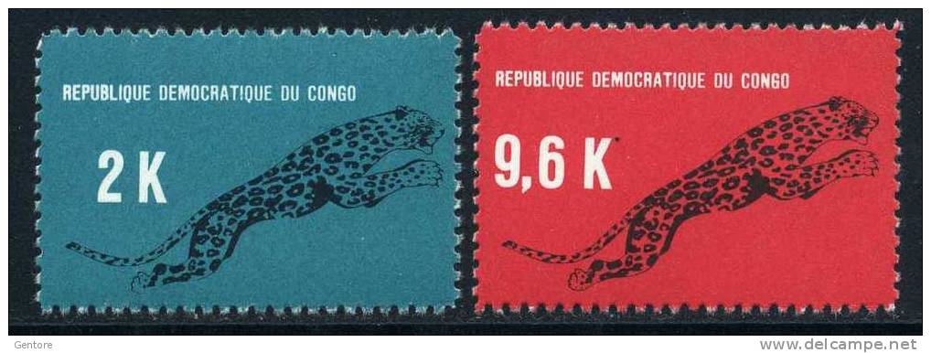 REPUBLIC Of CONGO 1968 Leopard Cpl Set Of 2 Yvert Cat. N° 668/69  Absolutely Perfect MNH ** - Ungebraucht