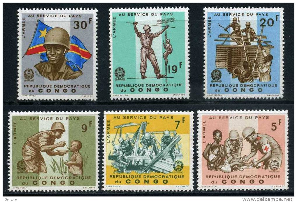 REPUBLIC Of CONGO 1965 Army  Cpl Set Of 6 Yvert Cat. N° 605/10  Absolutely Perfect MNH ** - Ungebraucht