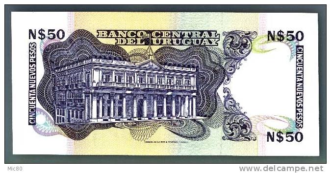 Billet Uruguay 50 Nouveaux Pesos Neuf - Uruguay
