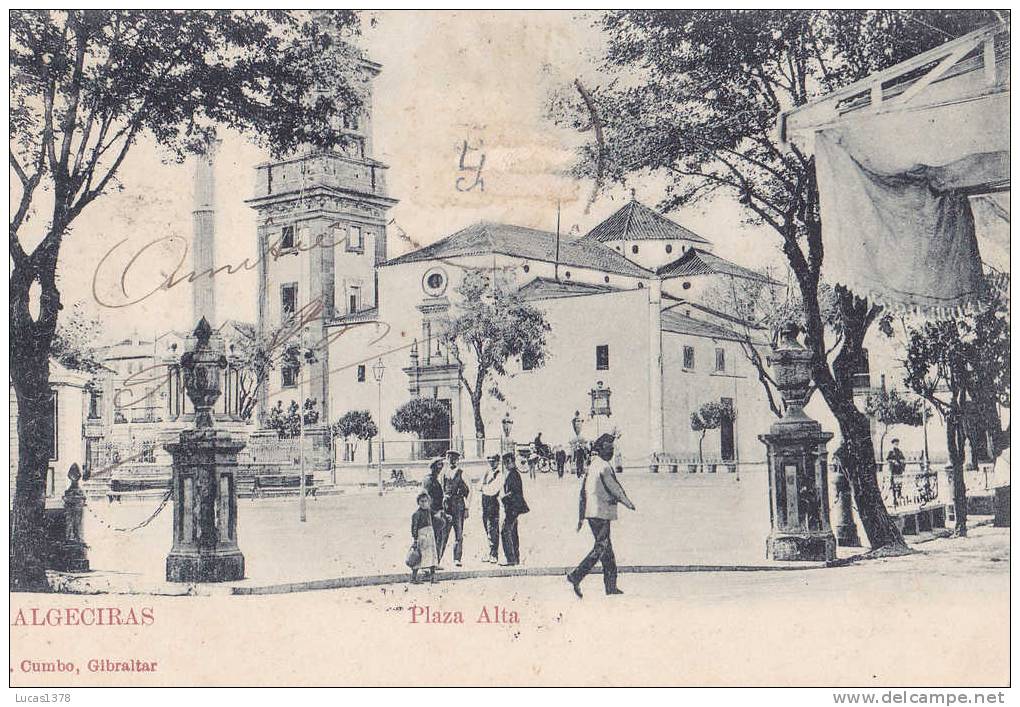 ALGECIRAS / ALGESIRAS / PLAZA ALTA / DOS NON DIVISE 1906 - Cádiz