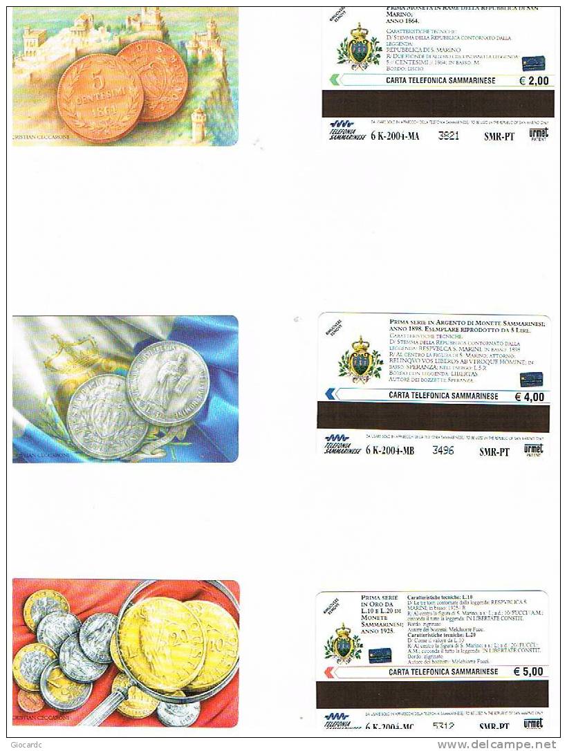 CAT. C & C.7105-7107 SAN MARINO - 2004 MONETE SANMARINESI -  NUOVE - Stamps & Coins