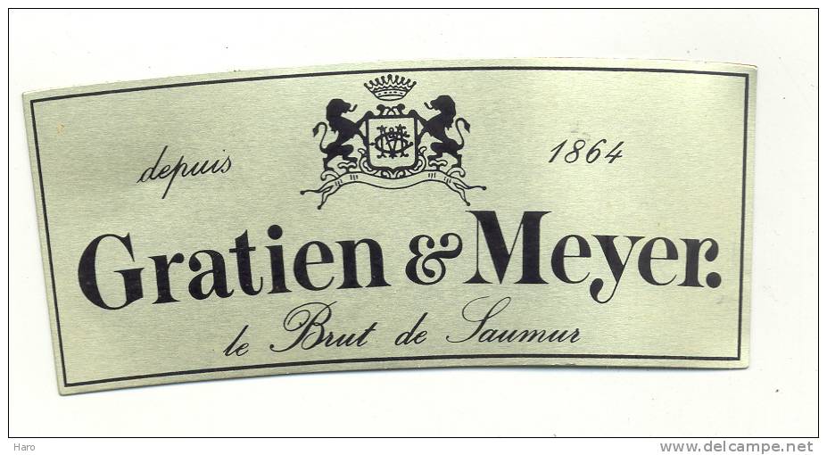 Brut De SAUMUR - Plaquette En Aluminium Gratien & Meyer - Vin - Crémant - Alkohol