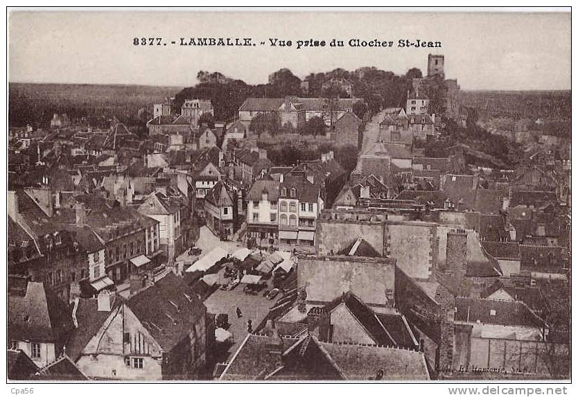 LAMBALLE  - Vue Prise Du Clocher St Jean ( Marché ) - Lamballe