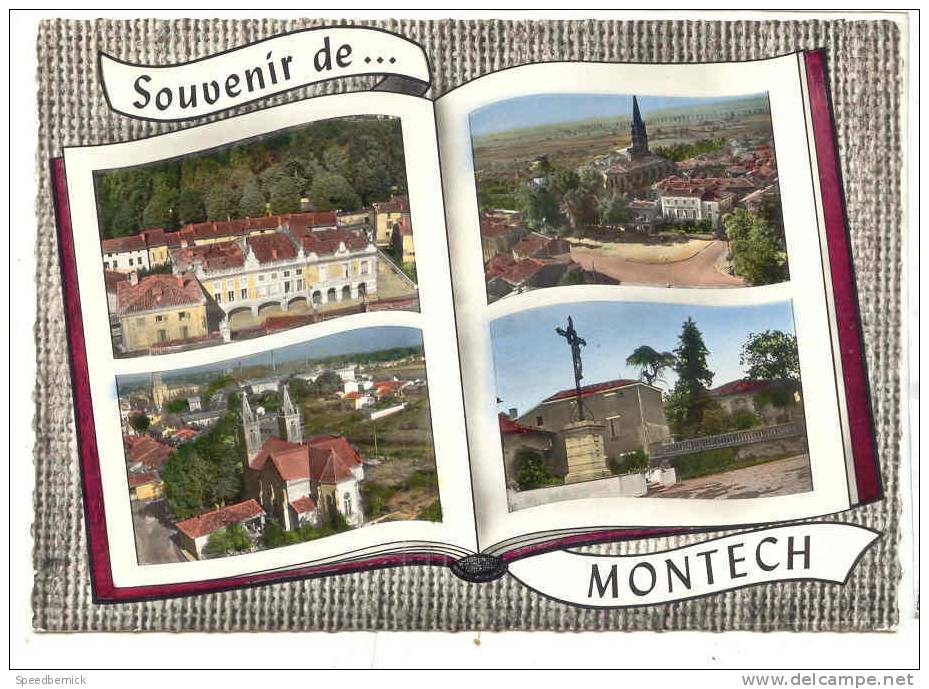 15972 Souvenir De Montech ,  Muti Vues . Lapie Aérien - Montech