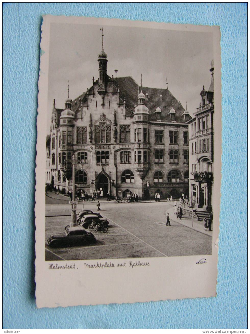 ==  Helmsted ,Rathaus - Alte Autos, BMW Opel  1951 - Helmstedt