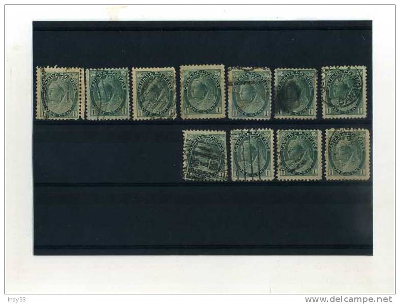 - CABADA . VARIANTES DU 1 CENT . 1898 - Used Stamps