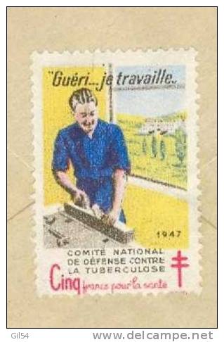 Vignette Contre La Tuberculose Au Dos D´une Lettre De 1947 - AA6018 - Storia Postale