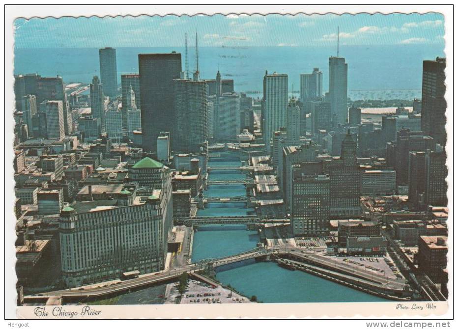 3 Timbres Différents / Carte De  Chicago   Du  26 Apr 19??, 2 Scans - Brieven En Documenten