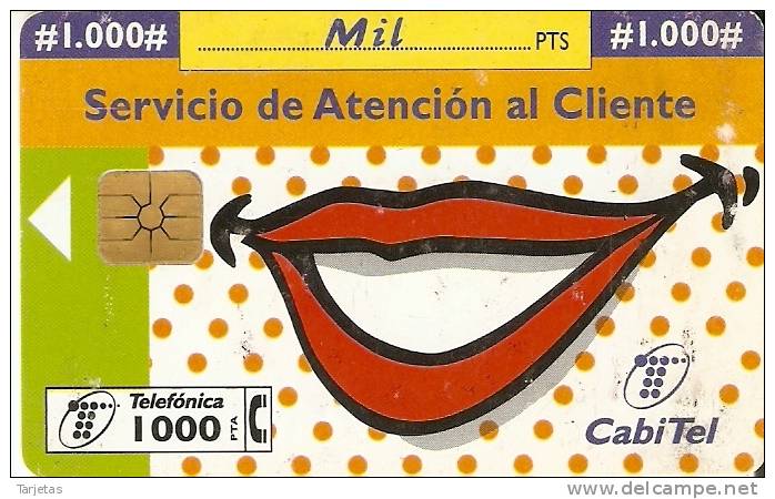 TARJETA DE 1000 PTAS DE ATENCION AL CLIENTE DEL  6/98 Y TIRADA 35000 ( Un Poco Rozada) - Emissioni Private